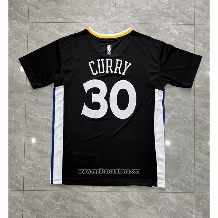 Camiseta Manga Corta Golden State Warriors Stephen Curry NO 30 Negro